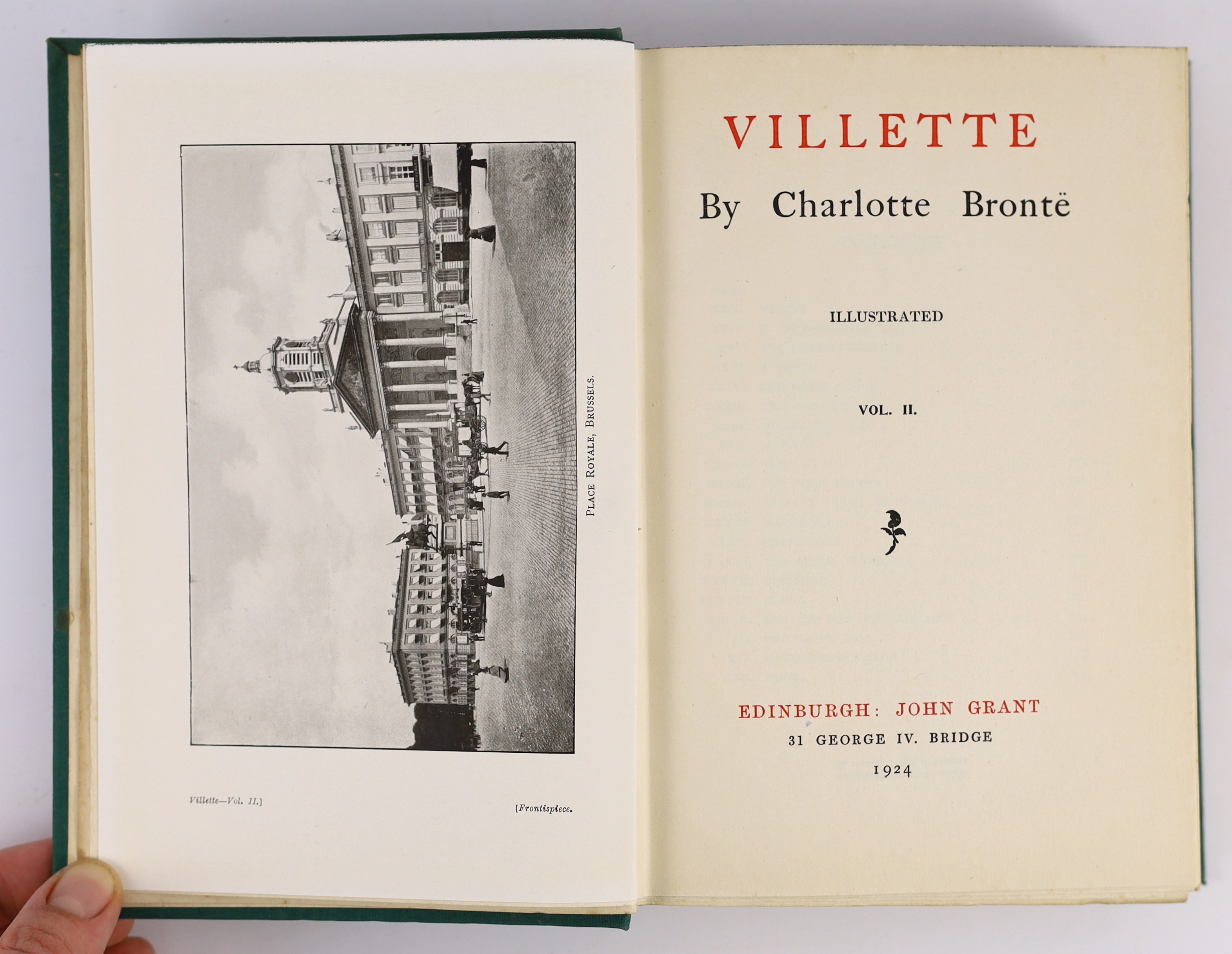 Bronte, Charlotte, Emily and Anne - Works. - ‘’Novels of the Sisters Bronte.’’ - 12 vols, the Thornton edition, edited by Temple Scott, illustrated with 67 plates, original cloth gilt, Edinburgh, 1924